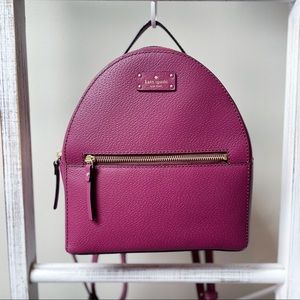 Kate Spade Leather Mini Backpack in Magenta